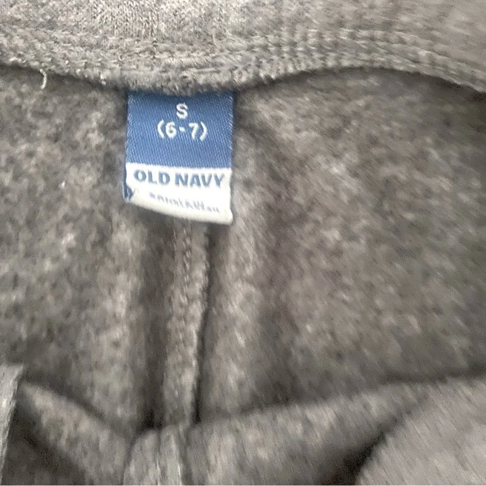 Old Navy Boys Straight Leg Joggers Size Small (6/7) Gray with Drawstring